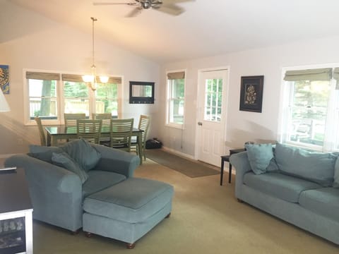 Living room and dining area