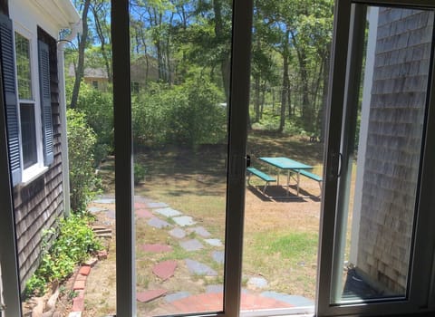 Step out into the cozy yard