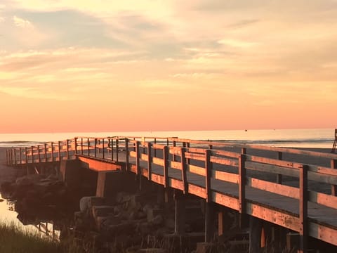 Walk to Sunrise on the Good Harbor footbridge-6-8 minute walk.