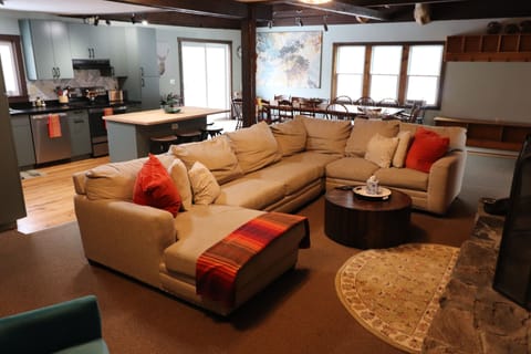 From the landing to the 3rd floor....a cool view of this amazing open floor plan