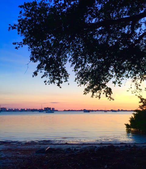 Views from Gommer’s private beach on Boca Ceiga Bay.