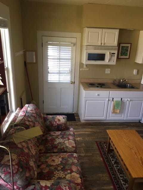Love seat and coffee table.