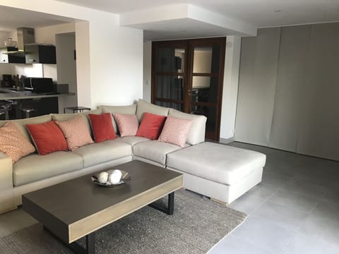 Living room and separation of the bedroom side 