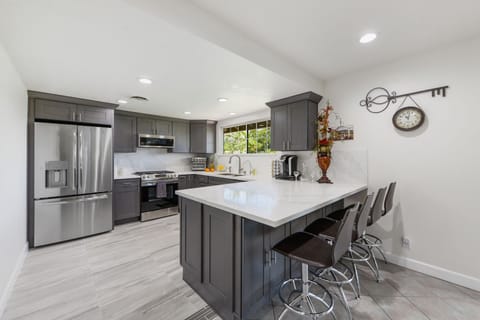 Kitchen with all new appliances.