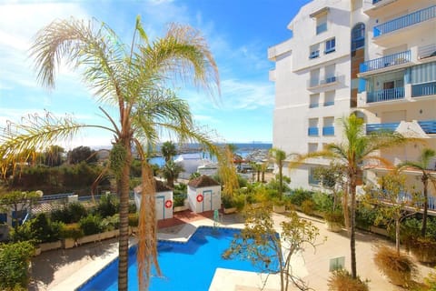 Beautiful sea views and views to the pool area from the balcony