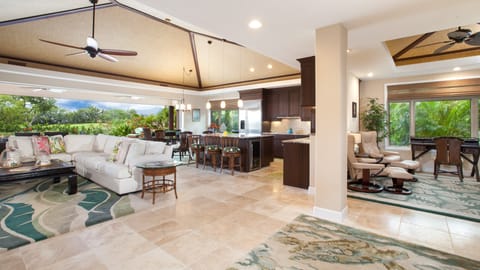 Open concept living with gorgeous living area and gourmet kitchen.