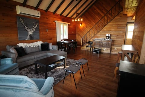 Living and dining area.  Heating/cooling, beverage centre, 50 inch TV 