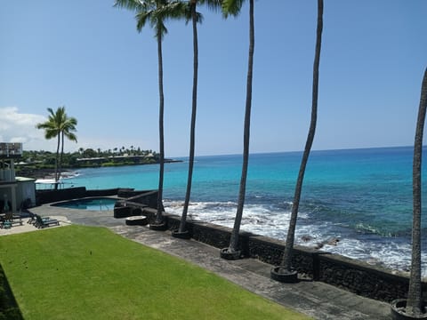 Turquoise water and pool