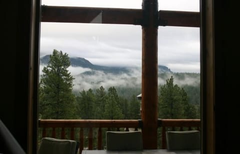 Mountain view from living room, MB, Guest Bedroom, deck, etc.