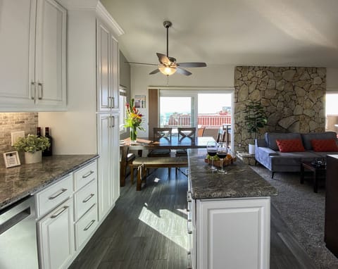 View from kitchen to patio