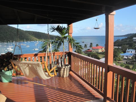Outer Deck Looking Over Coral Bay and Out To Sea.