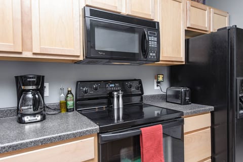 Well stocked kitchen with every gadget you will need to cook your favorites.