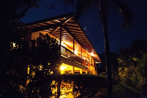 Evening shot of the house.
