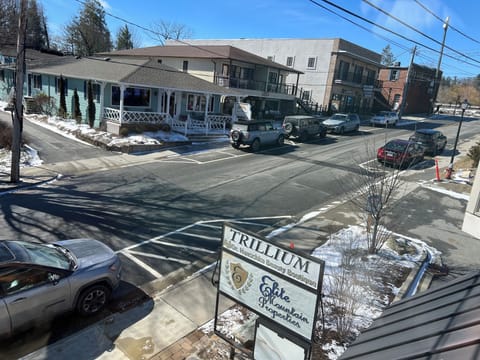 View of town from living room, that’s main st to the right see how close we are