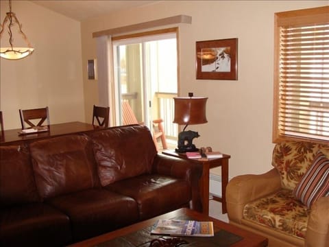 Relax in the large living area.  Very comfortable with new furniture and view.