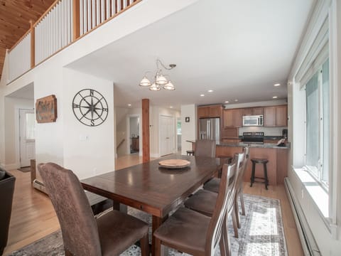 There's also bar stools for additional eating