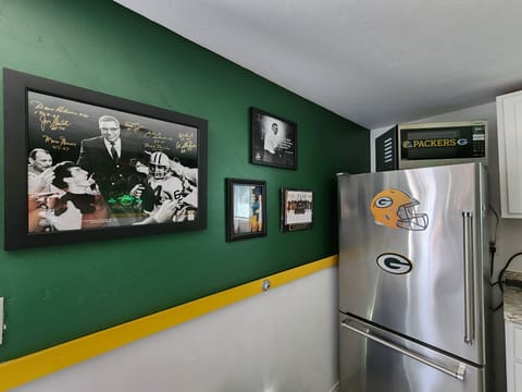 Enjoy vintage Packer collectibles throughout the property