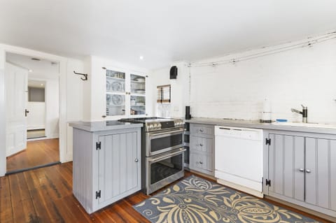 Lower level kitchen, not pictured is a large fridge.