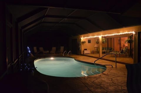 Swimming at night under the stars.