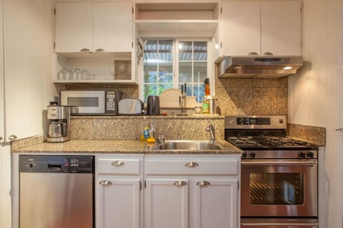 Fully stocked kitchen for preparation of meals while you are away from home.
