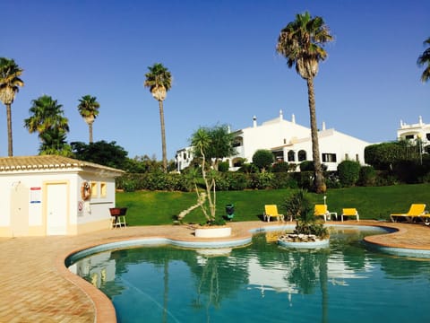 Pool Area - view on the apartment block