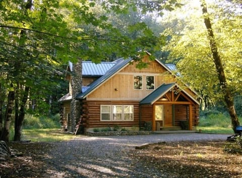 Log Home Located on the Tilton River