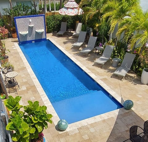 A gorgeous long view of the large pool area