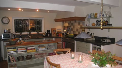 kitchen in the evening
