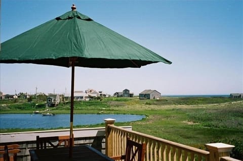 Cottage offers contrasting water views -- ocean and Hither Creek.