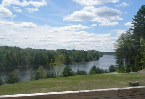 View of the lake from the deck of the seven bedroom house