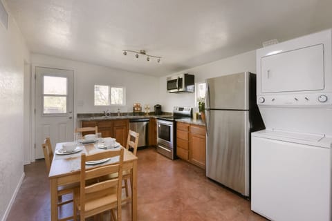 plenty of counter space and washer and dryer