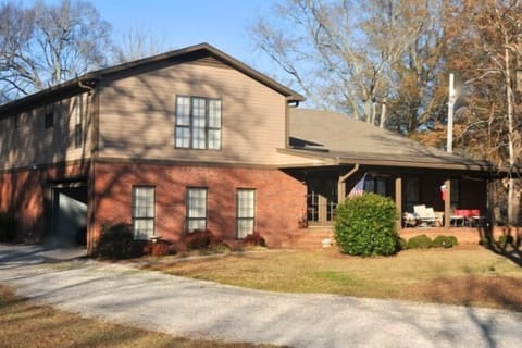 A close look at the house, freshly painted