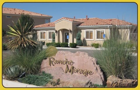 Clubhouse with pool in back--available for parties with reservation
