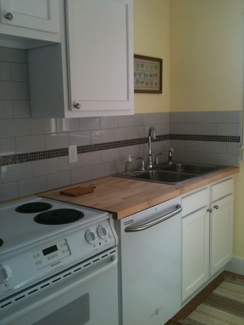 kitchen - electric stove, dishwasher & sink