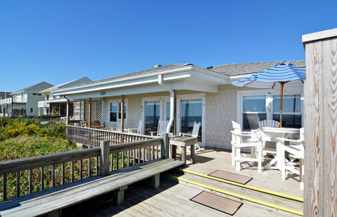 Covered porch, sundeck and outdoor shower. 