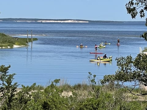 View from the upper deck with Kayakers & Paddle Boarders enjoying the water 