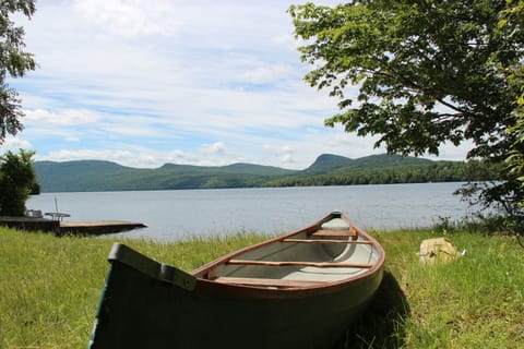 Our canoe you can use as well as our dock and mooring at the beach.