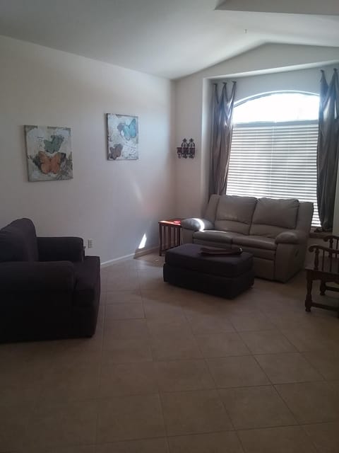 Front Room with reclining sofa and large chair