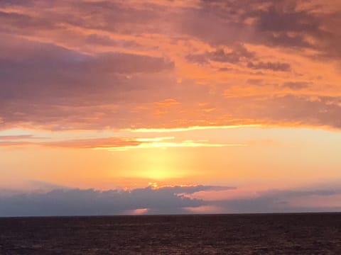 A beautiful sunset from our pool area