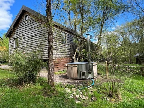 Hot tub and BBQ area