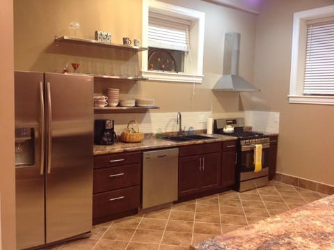 Open kitchen with upgraded features