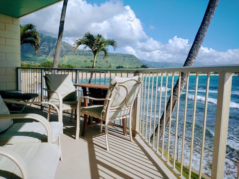 Eat your meals outside. The table seats 4