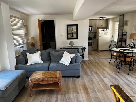 Living Room Newer sleep sofa, ottoman, new flat screen tv