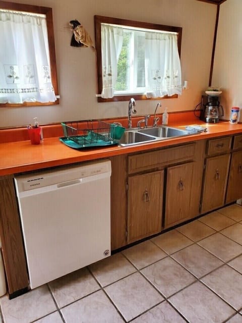 Large kitchen with working dishwasher