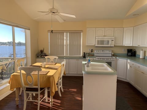 Kitchen full of natural sunlight