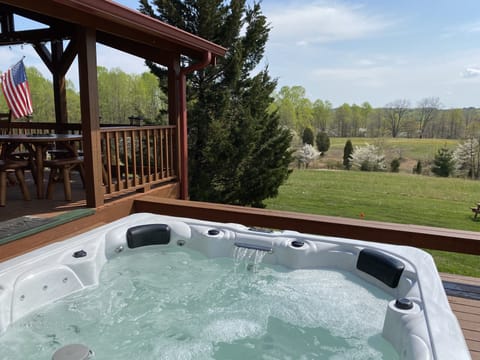 Enjoy the hot tub with a view!