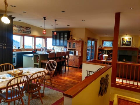 View of upper level as you arrive up from the stairs. Two ocean view decks.