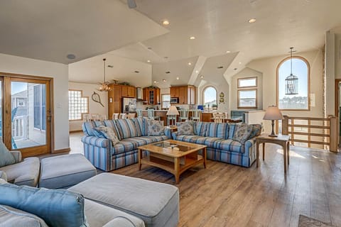 Top-Level Living Room with Deck Access