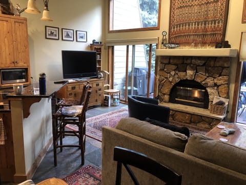 Living area w/ fireplace