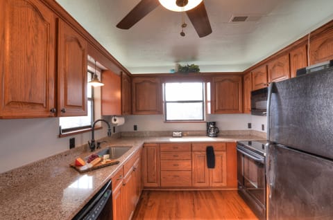 Fully stocked kitchen for your gatherings.